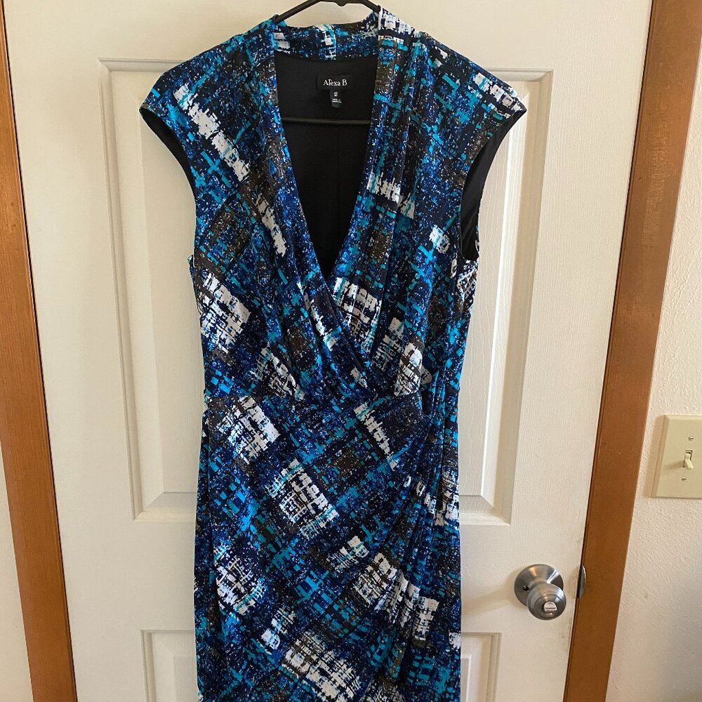 Alexa B Blue and Black Dress.